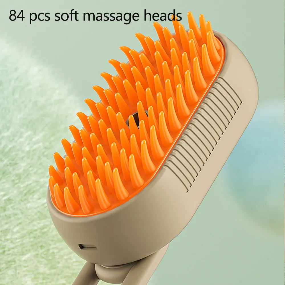 Rechargeable Steam Cat Grooming Brush