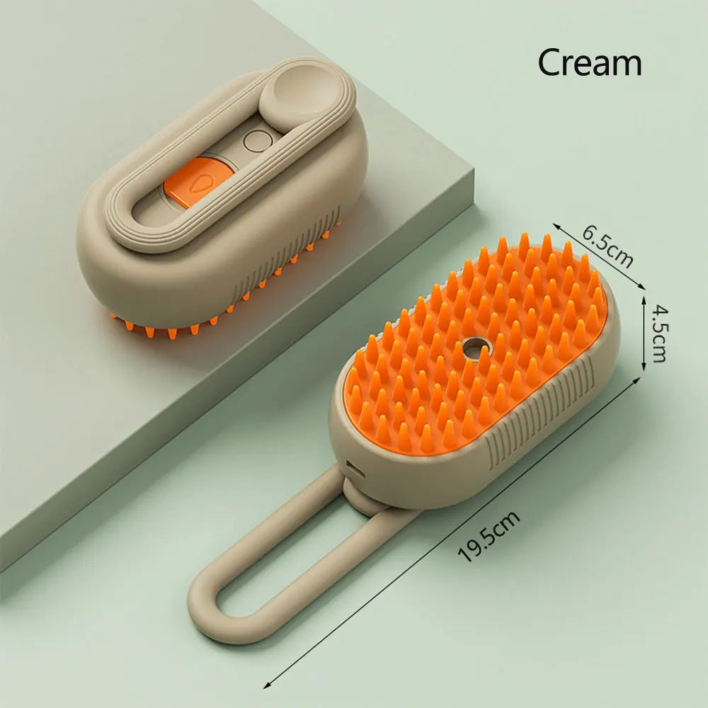 Rechargeable Steam Cat Grooming Brush