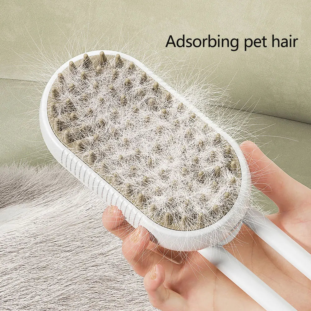 Rechargeable Steam Cat Grooming Brush